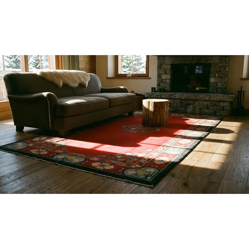 Antique Peking Hallway Runner Wool Red Rug