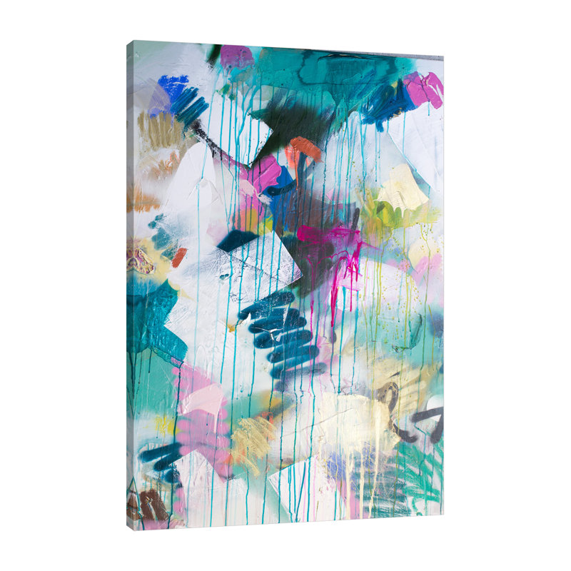 Squiggle And Drip by Kent Youngstrom - Wrapped Canvas Painting, 25 cm H x 38 cm W