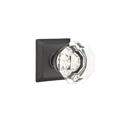 Ensemble de boutons de passage Emtek avec rosette Quincy et bouton Old Town