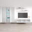 Meuble audio-vidéo mural flottant moderne de 120 po avec éclairage à DEL 16 couleurs Vina, finition brillante Vina-369615113