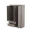 Armoire 3 portes avec 2 tiroirs, effet grain de bois
