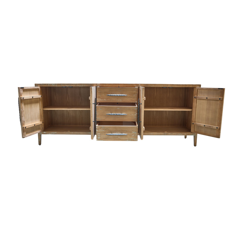 Buffet 3 tiroirs Julaine, gris naturel
