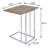 Weathered Oak And Chrome Side Table