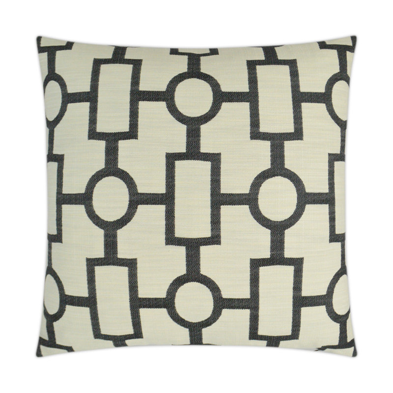 Coussin décoratif Ellington, Noir, Rectangle 14"H x 24"W