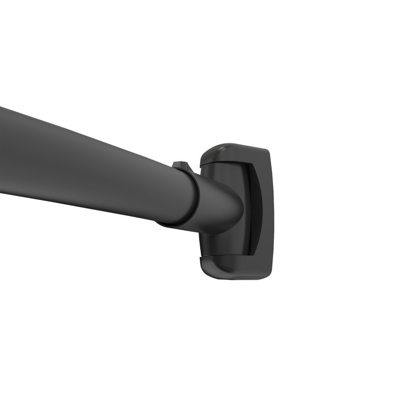 Tringle de douche incurvée simple 1-3 / 8 po x 60 po DreamLine Flex, noir mat, Noir mat