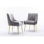 Chaise d'appoint en velours capitonné de 22 po Baudel-957097248