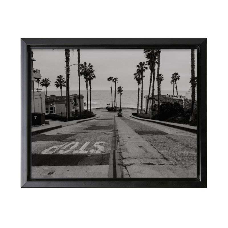 San Diego Street, H 12 po x l 16 po, Canevas, Cadre noir