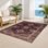Tapis intérieur et extérieur brun Overdyed