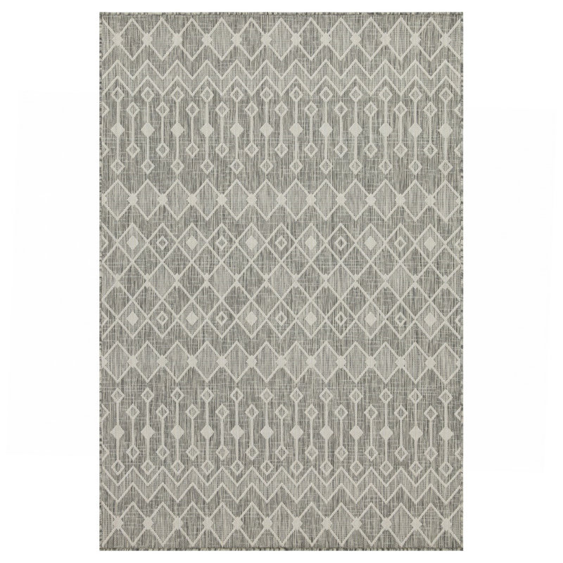 Silver Indoor/Outdoor Area Rug, Rectangle 5'3" x 7'3"