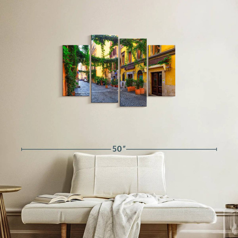 Tergel Street In Trastevere, H 22 po x l 36 po