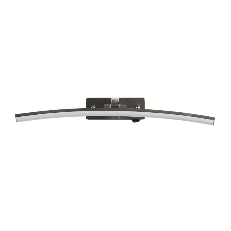 Hardwired LED Wall Mounted Picture Light, Satin Silver, 9cm H x 40cm W x 13cm D