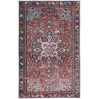 Ziebarth 176 M/W S/R Area Rug In Red / Navy
