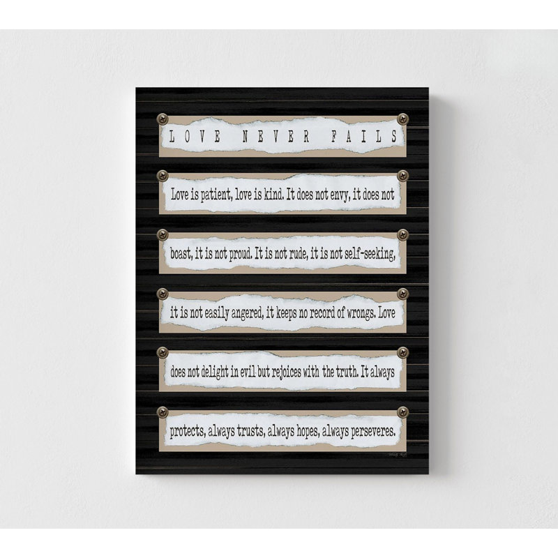 «Love Never Fails I» par Cindy Jacobs, 1 imprimé Corinthiens 13, idée de cadeau de premier anniversaire, cadeau d'anniversaire de grand-mère, cadeau de mariage