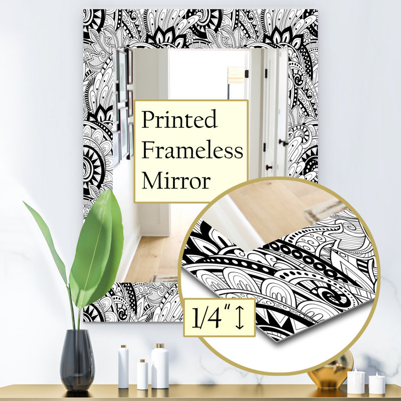 Miroir mural abstract Monochrome, H 24 po x l 32 po