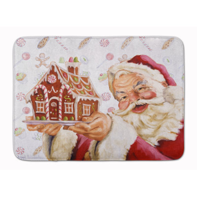 Tapis pour salle de bain Santa Claus a Home for the Holiday