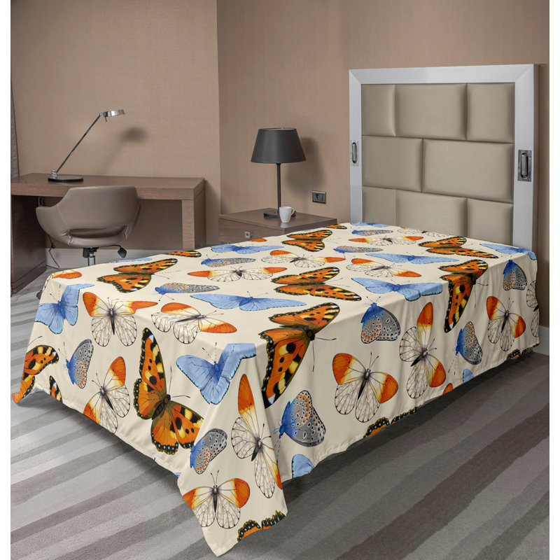 Drap plat Ambesonne Spring, Drap plat pour lit simple