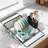 Dish Drying Rack Space Saving Small for Kitchen Counter, Rust Resistant Compact Dish Drainer Organizer