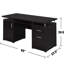 Mobilier de bureau: Bureau d'ordinateur avec 2 tiroirs et classeur Cappuccino Cappuccino