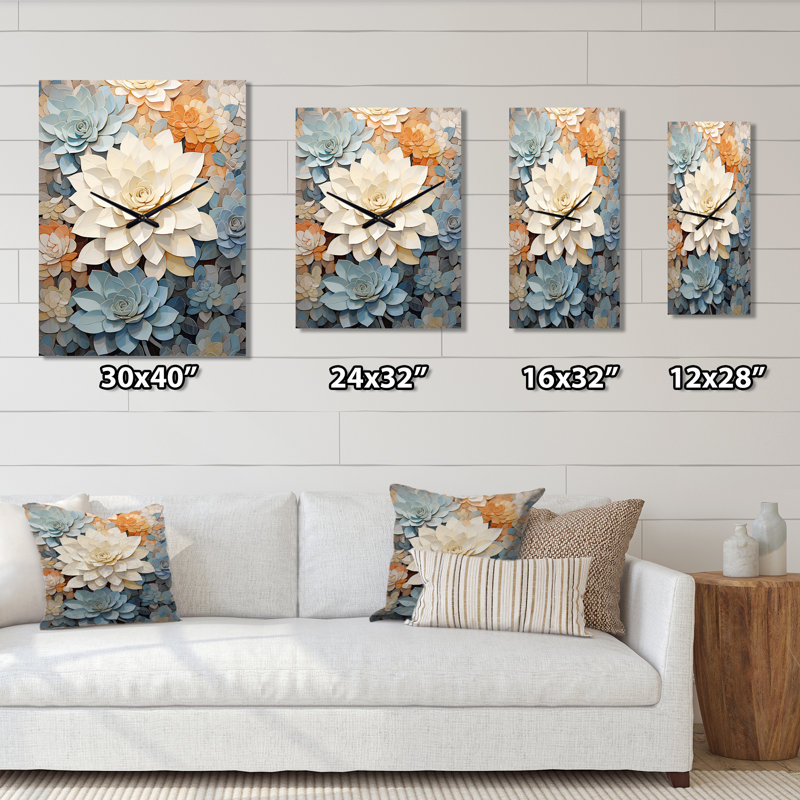 Emelie - Horloge murale succulente, Moyen