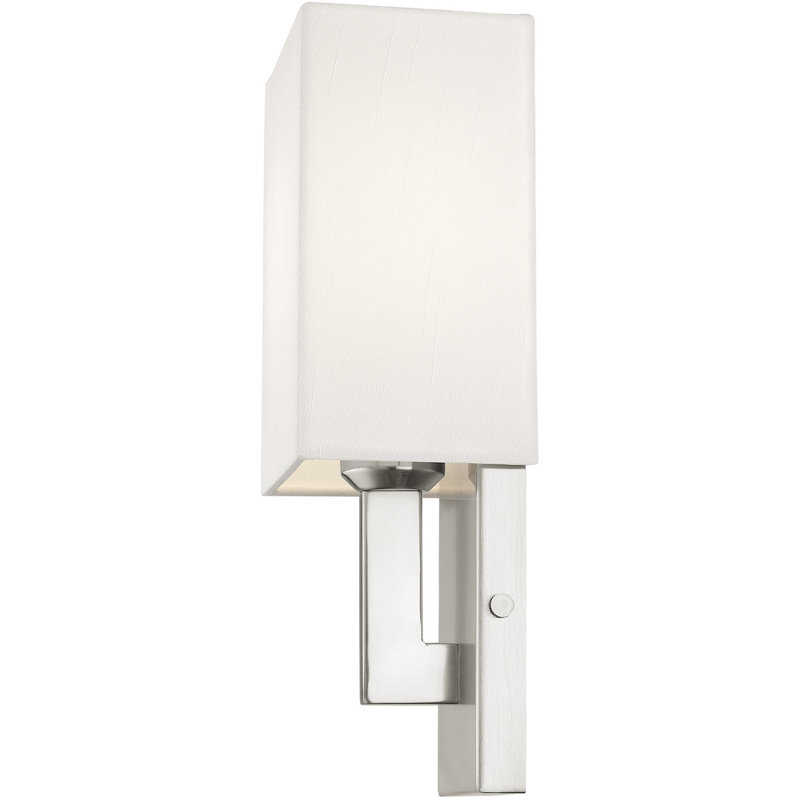 Flaire Flush Mounted Sconce, 13" H x 36" W x 11" D, Brushed Nickel