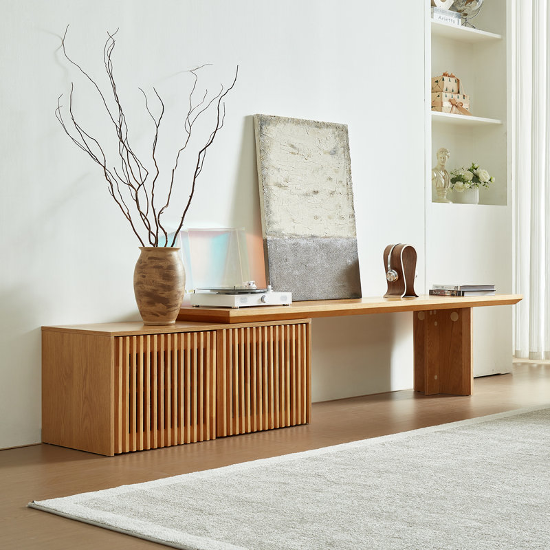 Modern Tv Stand, Entertainment Center With Storage, Extendable Tv Media Console For Up To 55+ Inch, Minimalist Television Cabinet For Living Room/bedroom