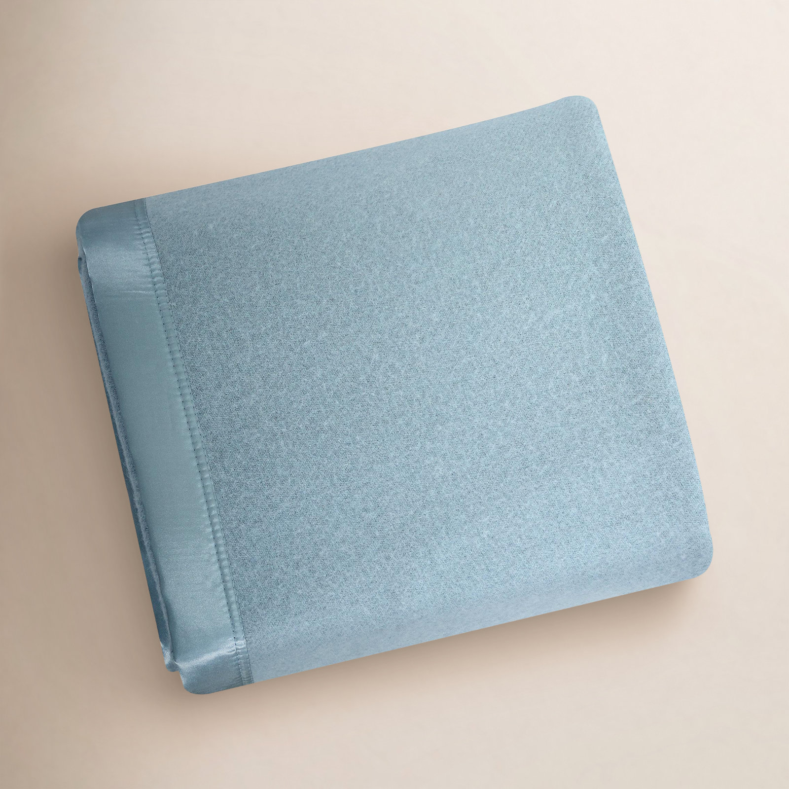 Adli Merino Wool Hand Woven Throw Blanket, Blue, Queen