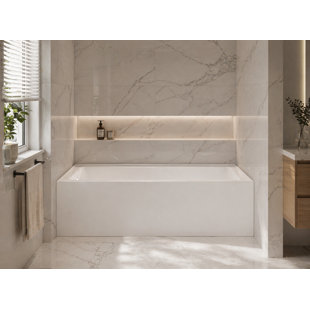Bonde de bain en acrylique avec alcôve / tuile de 60 po x 36 po Condris Luxe