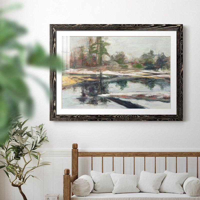 " QUIET REFLECTION ", Black Framed, 37.5" H x 27.5" W x 1.5" D