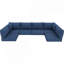 Coussins de siège profond de remplacement pour intempéries pour canapé modulaire d'extérieur et meubles de patio, bleu marine