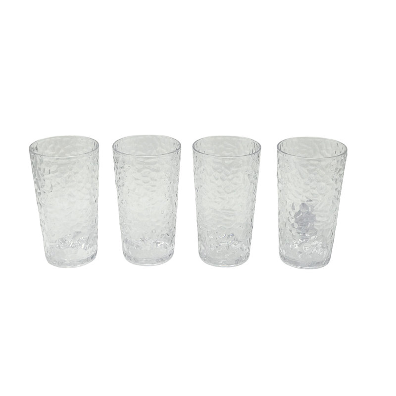 Ensemble de verres en acrylique 2 pièces Timblin, Transparent, 19