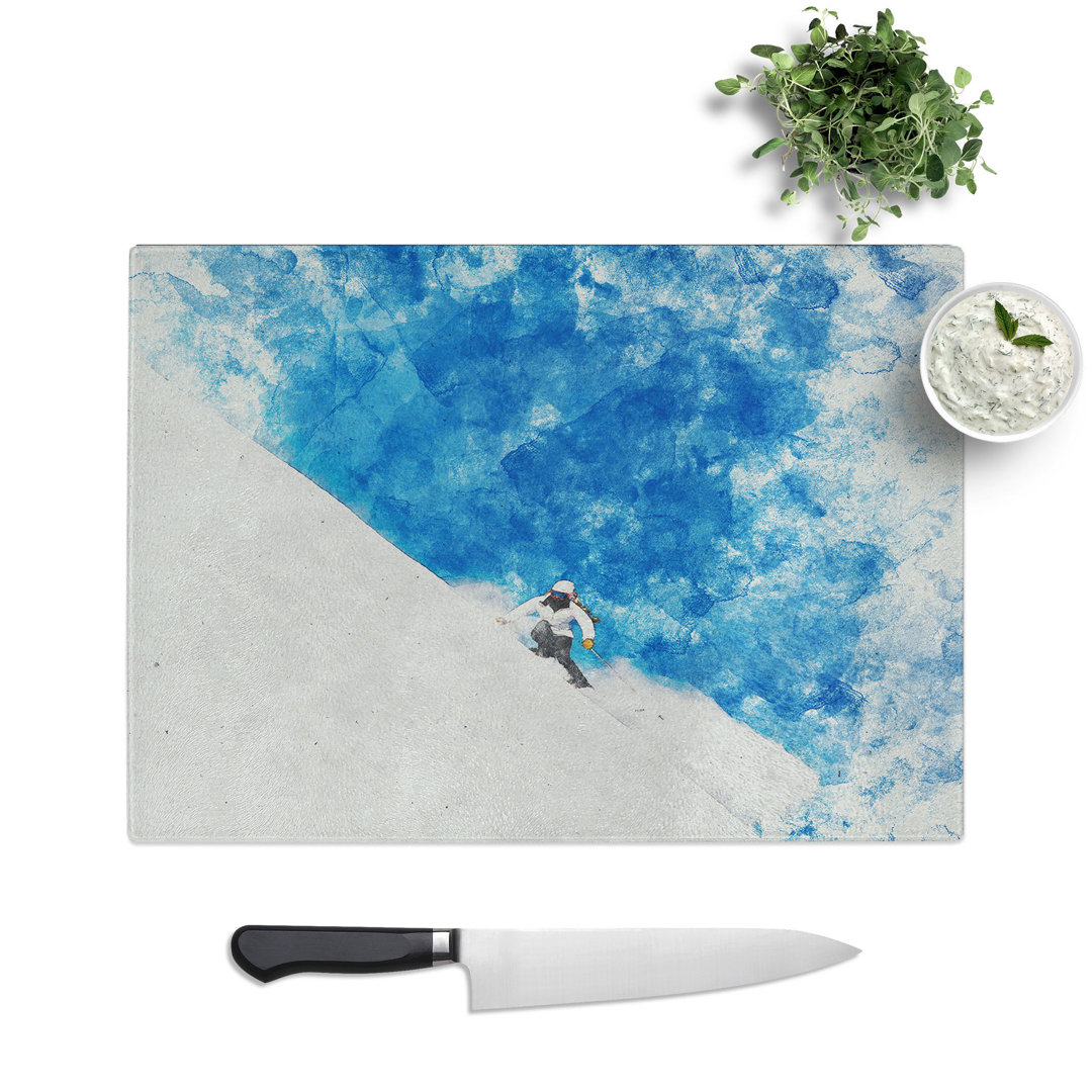 Skiing Vol.1 Watercolour Chopping Board