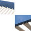Lit mezzanine en bois pleine grandeur de 97 po avec bureau rotatif en forme de L et canapé rembourré - Tablettes de rangement de chevet et bande lumineuse à DEL - Structure en pin massif - Bleu marine-1460099563