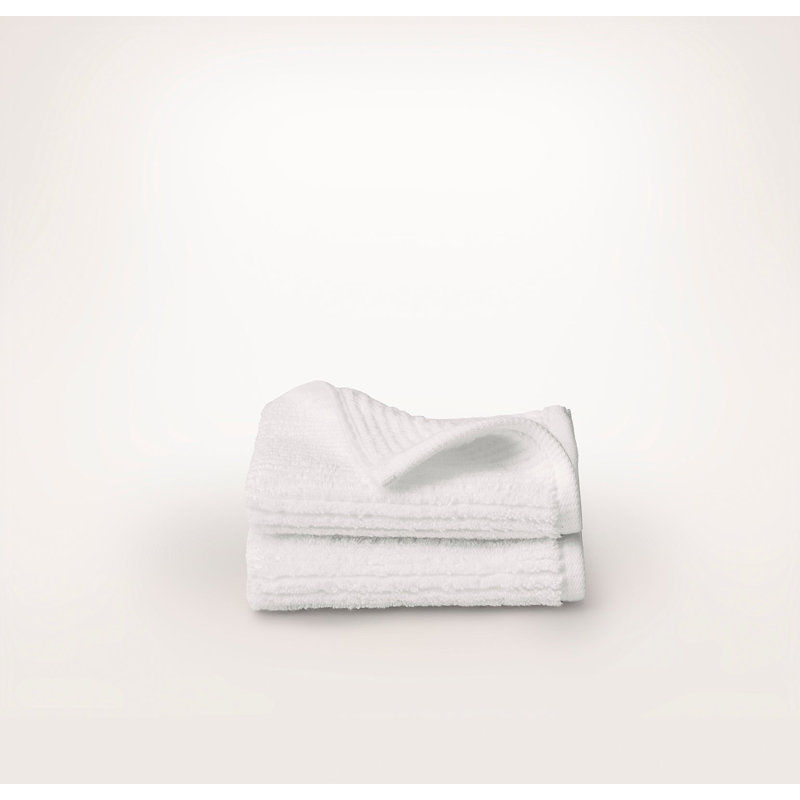 Turkish Ribbed Washcloth Set, White