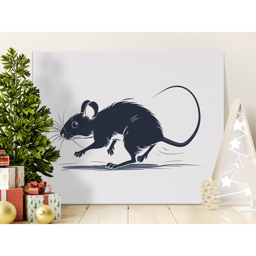 Modern Scurrying Mouse Canvas Print