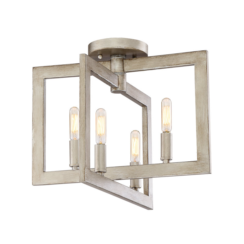 Plafonnier semi-encastré 4 lumières 14,5 po Biay, Crépuscule doré