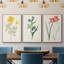 Fleurs des saisons IV, reproduction sur toile 3 pièces-91891298-91891299