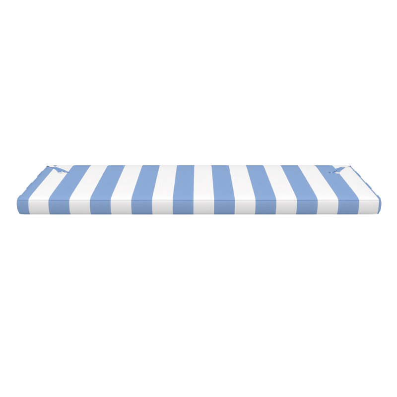 Sunbrella® Indoor/Outdoor Bench Seat Cushion, 3" Thick, 56" W x 19" D, Sunbrella® Refuge Ocean