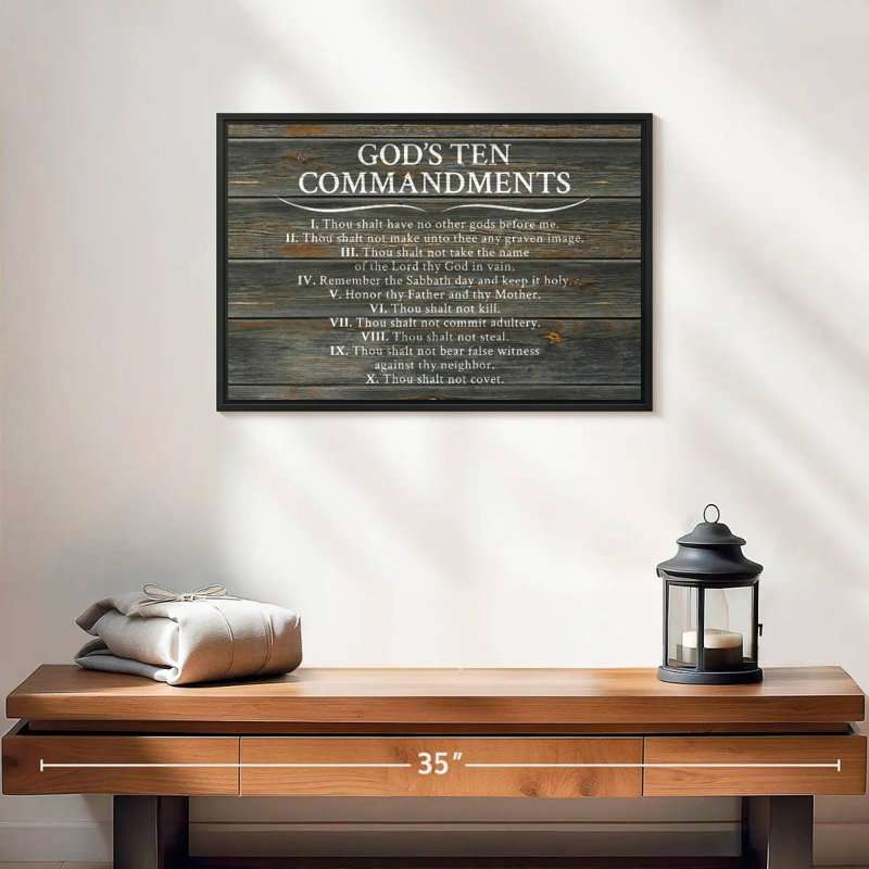 Adella Ten Commandments, H 13 po x l 19 po
