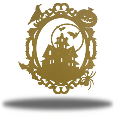 Décoration murale en métal Haunted House