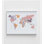 Reproduction de carte du monde rose, impression de grande carte du monde encadrée, décoration de carte rose, art mural voyage, carte du monde, art mural encadré