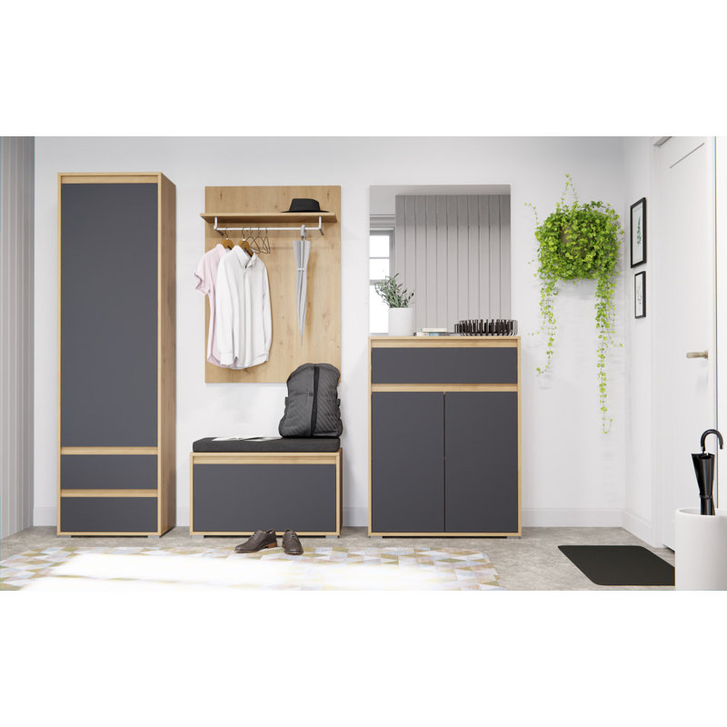 Hasnah Hall Tree with Bench and Shoe Storage