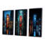 «Red Téléphone Booth Urban Reflections», 3 pièces sur toile-1173672-1173673