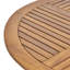 Table de salle à manger de patio avec plateau rond en bois et 4 pieds en bois-1327496197