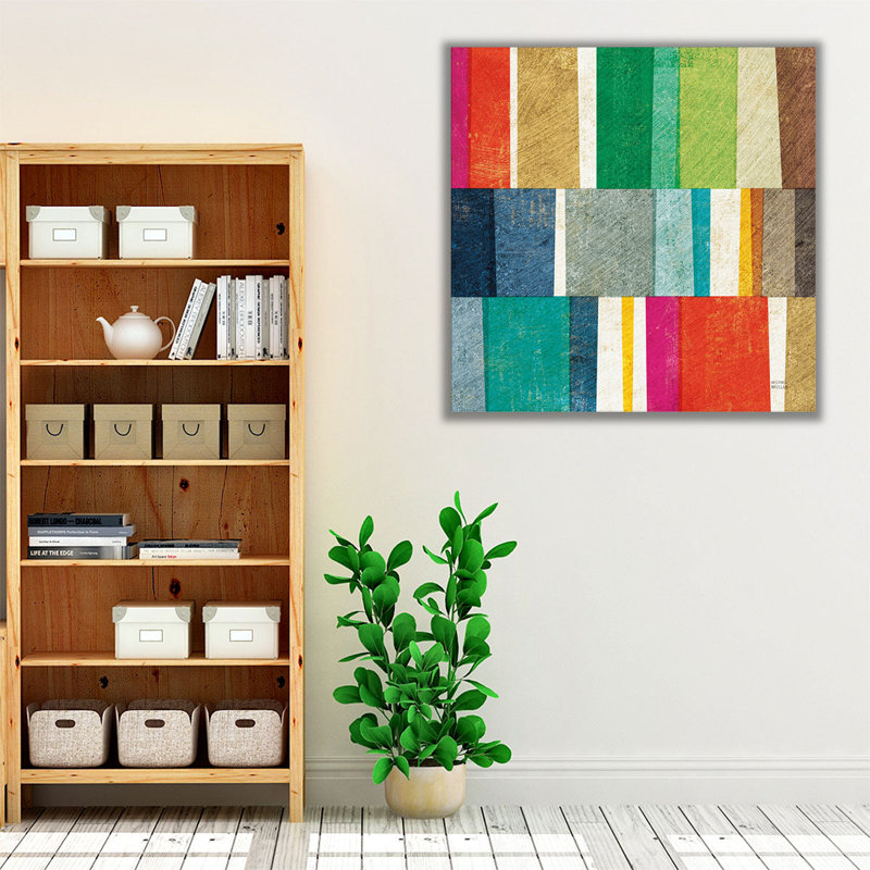 Colourful Abstract - Canvas Print Wall Art, 16" H x 16" W