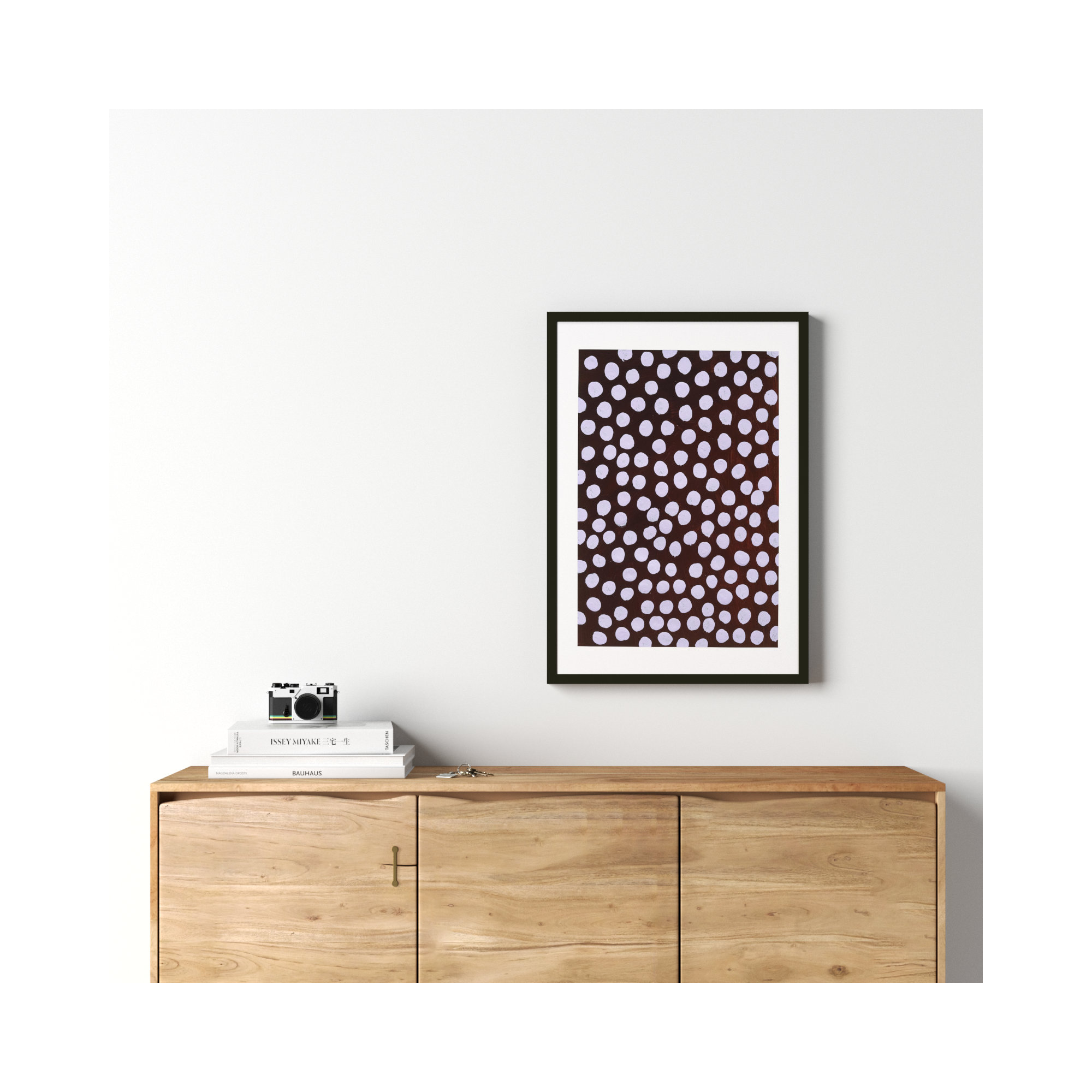Lilac On Maroon by Michela Sorrentino, Black, 30" H x 21" W x 1.25" D