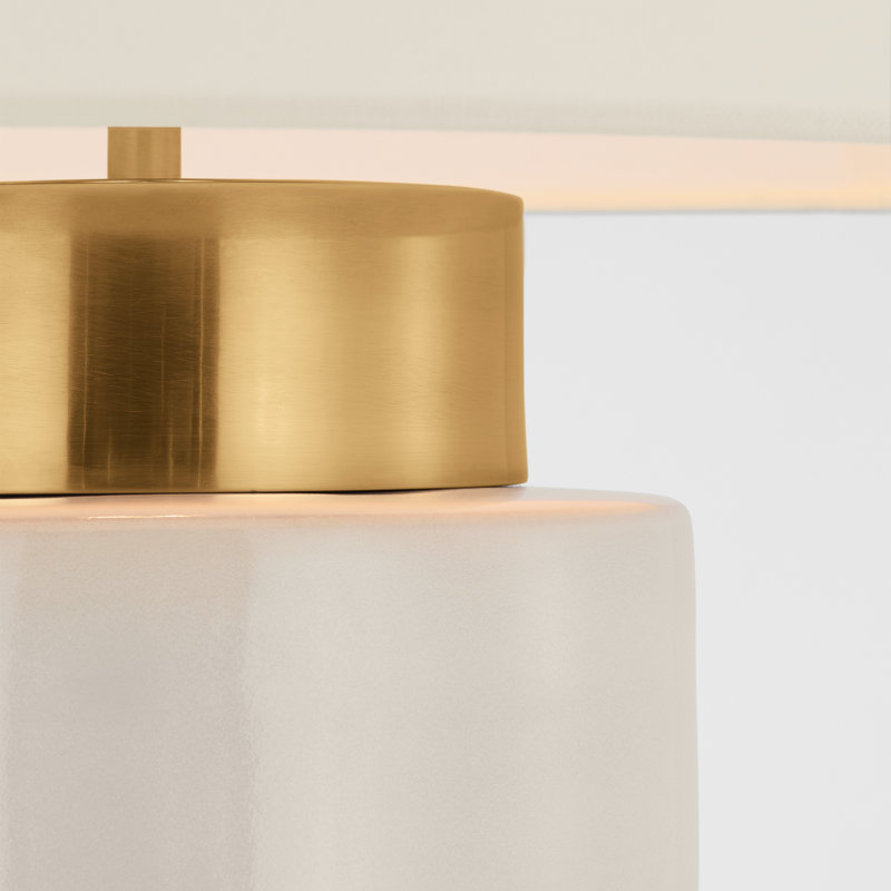 Xian Table Lamp, Ivory/Soft Brass
