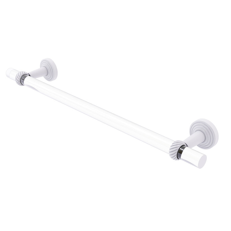 Barre à serviettes murale Pacific Beach, Blanc mat, H 3,985 po x l 28 po x P 2,2 po
