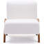 Chaise d'appoint rembourrée avec pieds en bois-1789125779