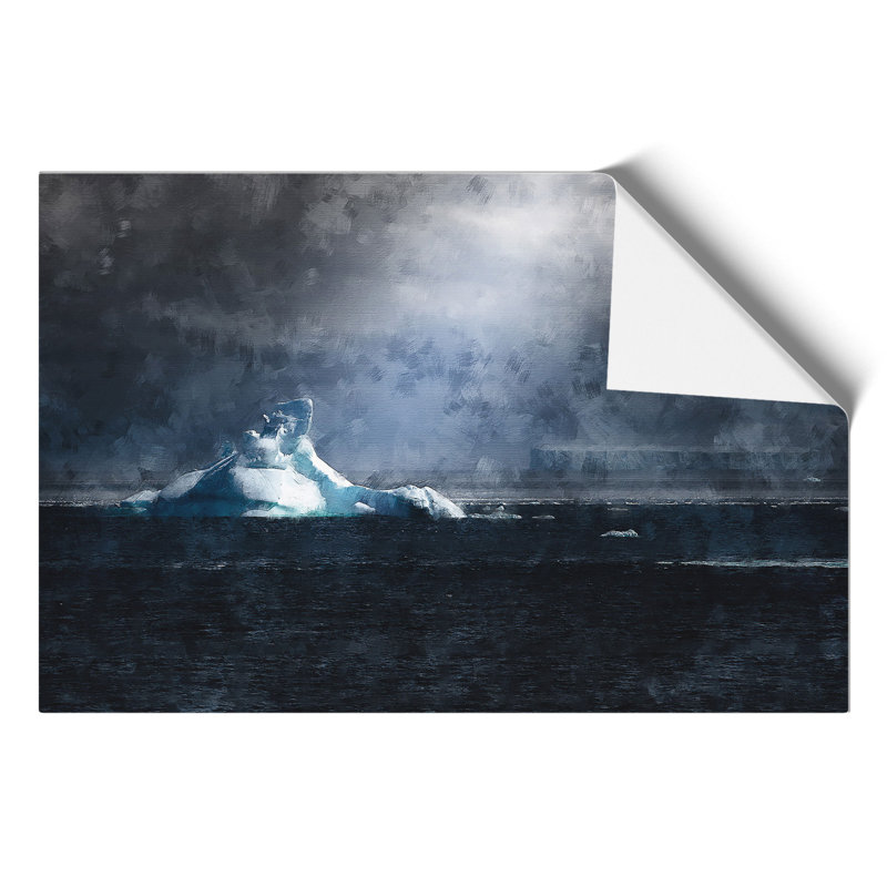 Glacier And Iceberg In Antarctica - No Frame Print, 21cm H x 30cm W x 0.1cm D