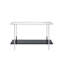Console miroir en faux marbre et chrome